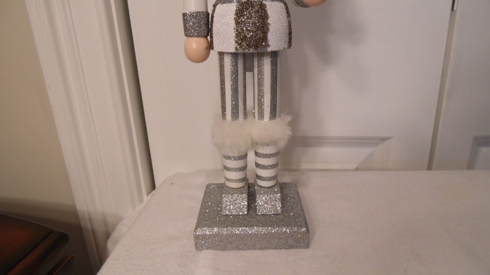 CHRISTMAS NUTCACKER,  TRIMMED WITH SILVER GLITTER, THE BAND LEADER,  14