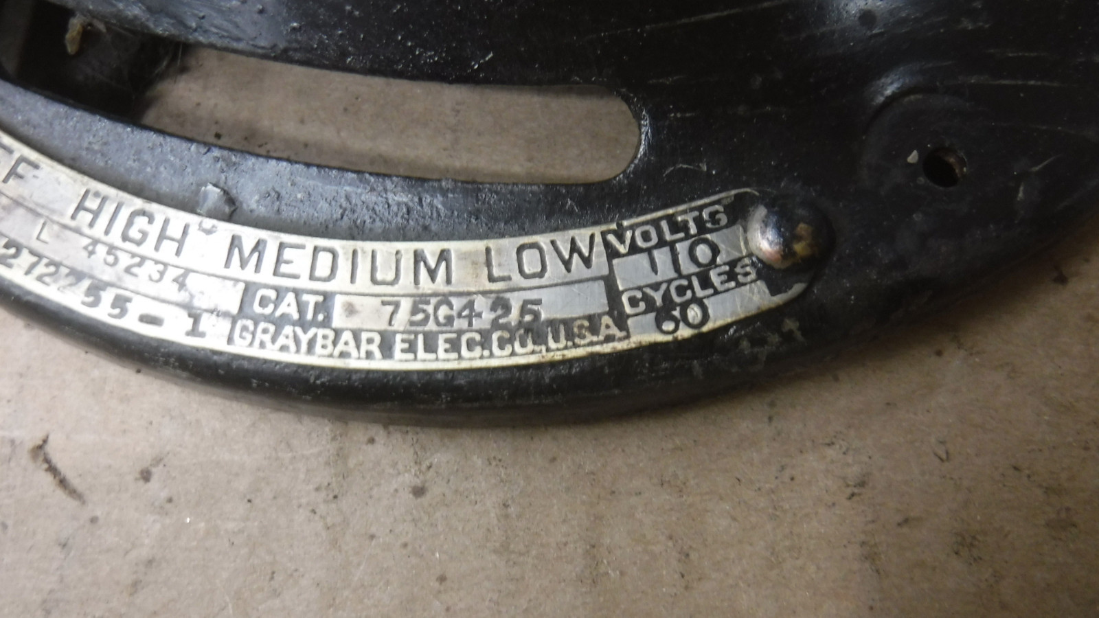 Graybar Electric Brass Fan MT-2439