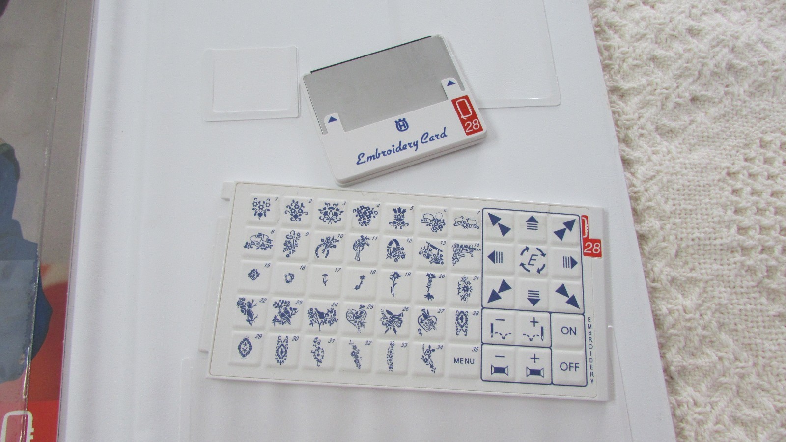 Husqvarna Viking Embroidery 28 Card Cassette Booklet for Viking 1+ Rose Orchidea