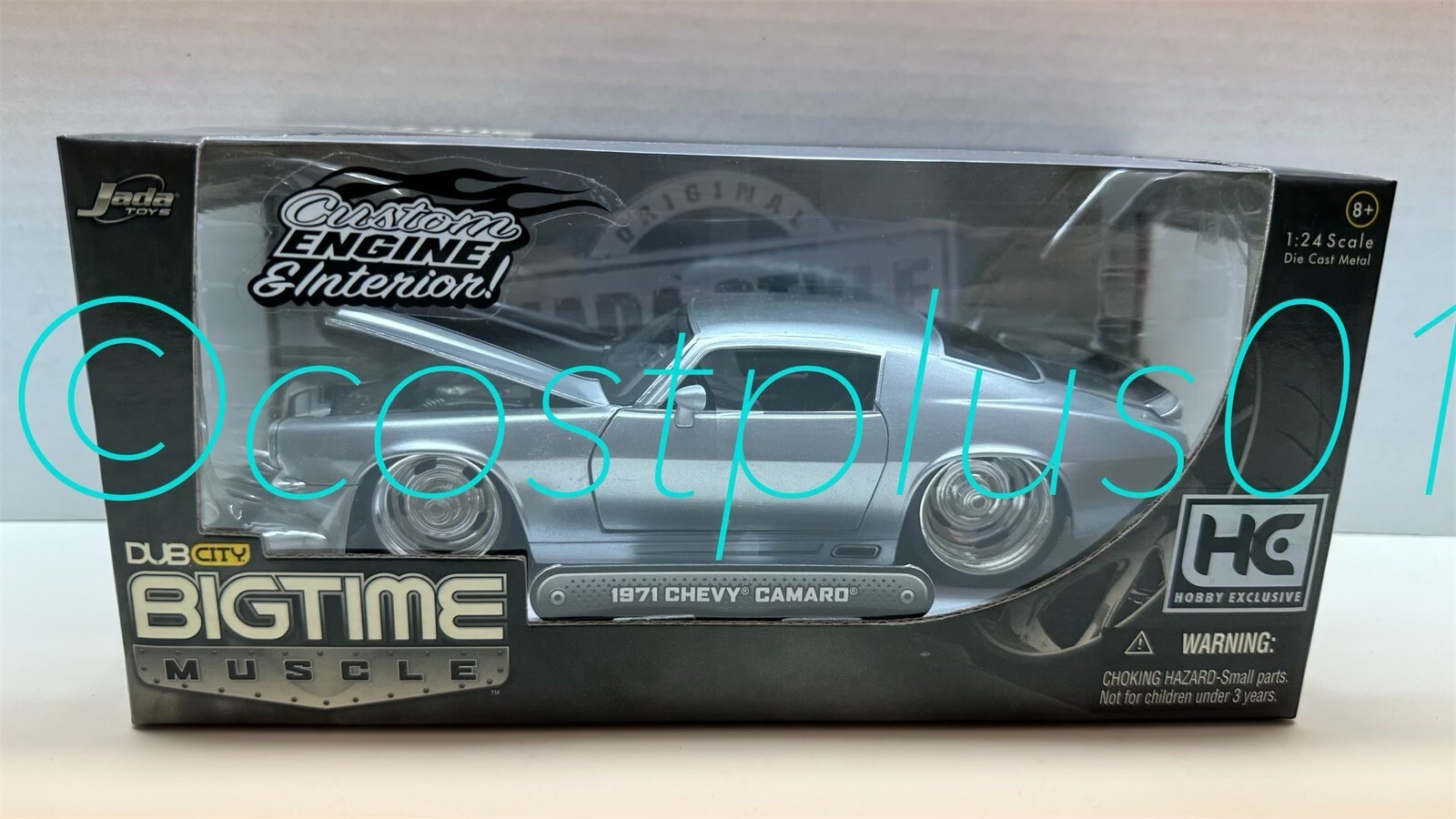 JADA BTM 1971 CHEVY CAMARO 1:24 SILVER WITH STRIPE HE HOBBY