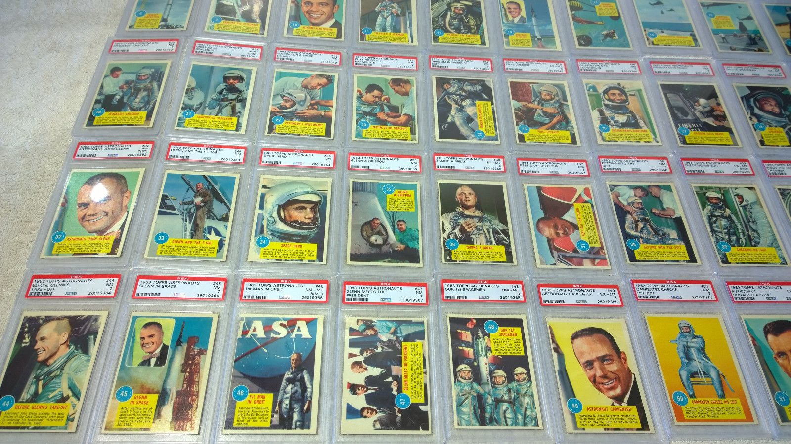 1963 Topps Astronauts Trading Cards PSA Full Graded Set + More PRICE DROP