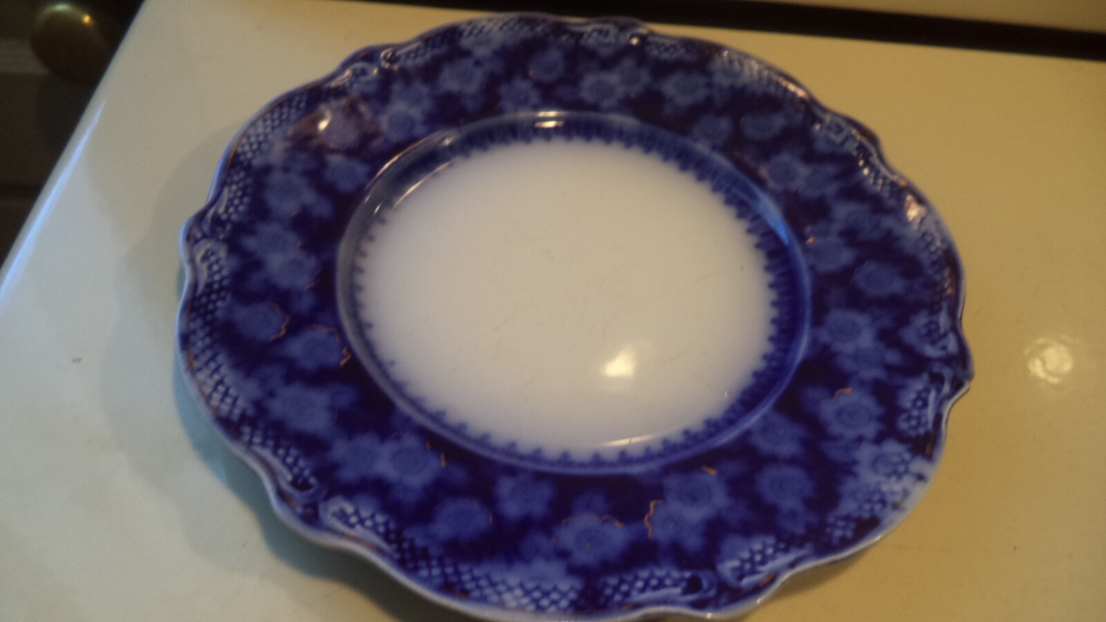 Lot 4 Antique WH GRINDLEY FLOW BLUE 8