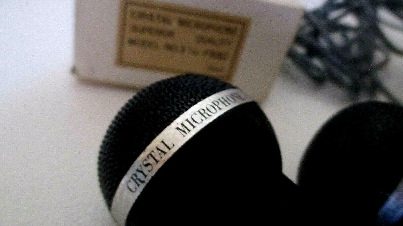 Vtg  Crystal Microphone Cable Mic in Box Japan P 9057