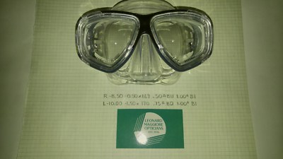 CUSTOM LENSES WITH OCEANIC ION4 DIVE MASK