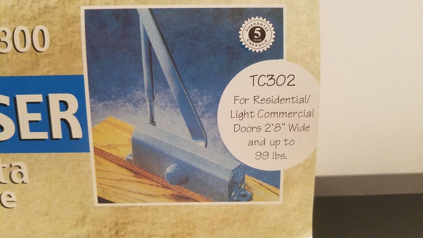 Door Closer Metal Global TC 302 Residential Light Commercial - New