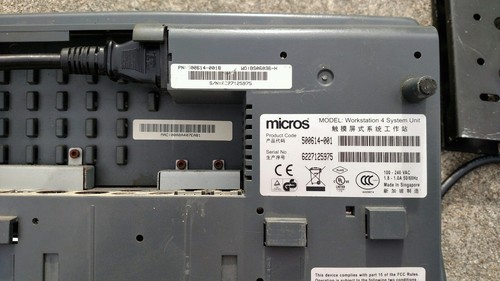 Micros POS Workstation with wall mount.