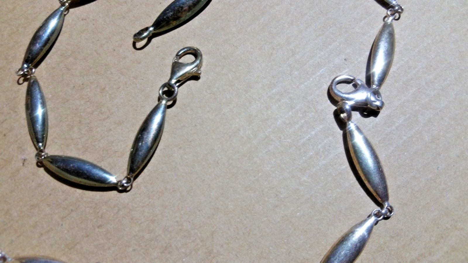 Vintage Sterling Beads Necklace & Matching Bracelet MARKED M, 925, Italy REDUCED