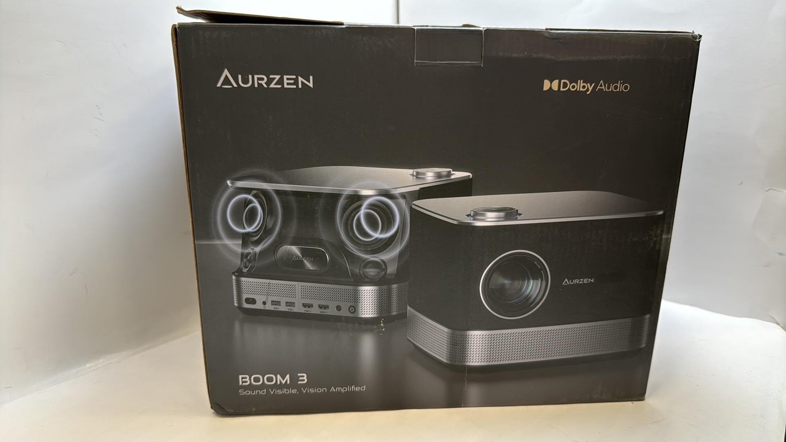 AURZEN Boom 3  4K Supported Smart Projector with Auto Focus & Keystone