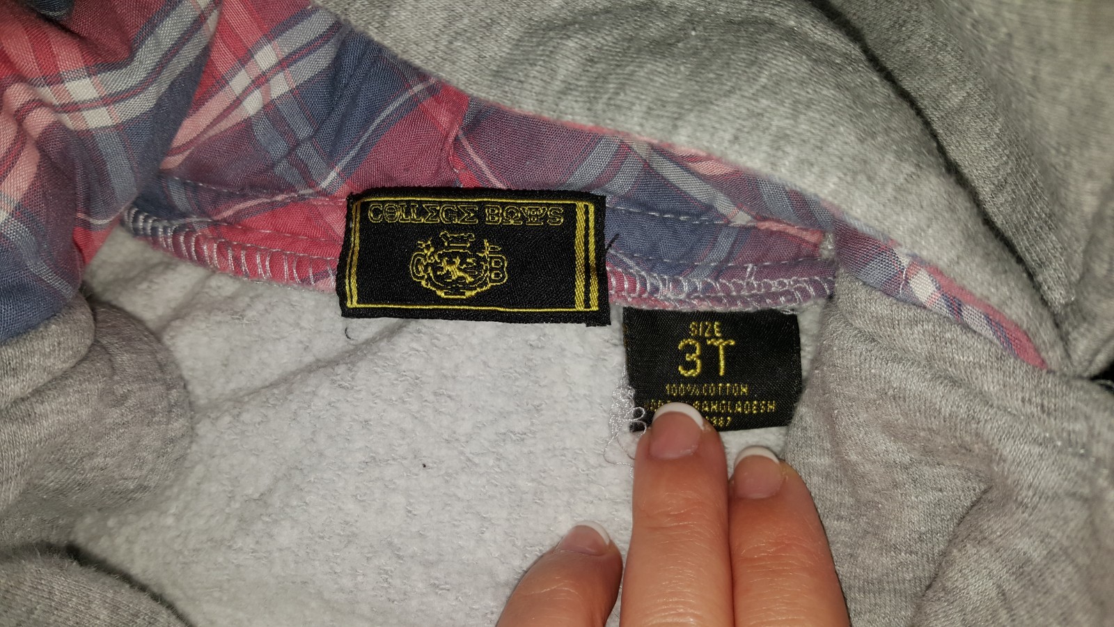 two 3T boys hooded sweatshirts - navy Circo & grey College Boys