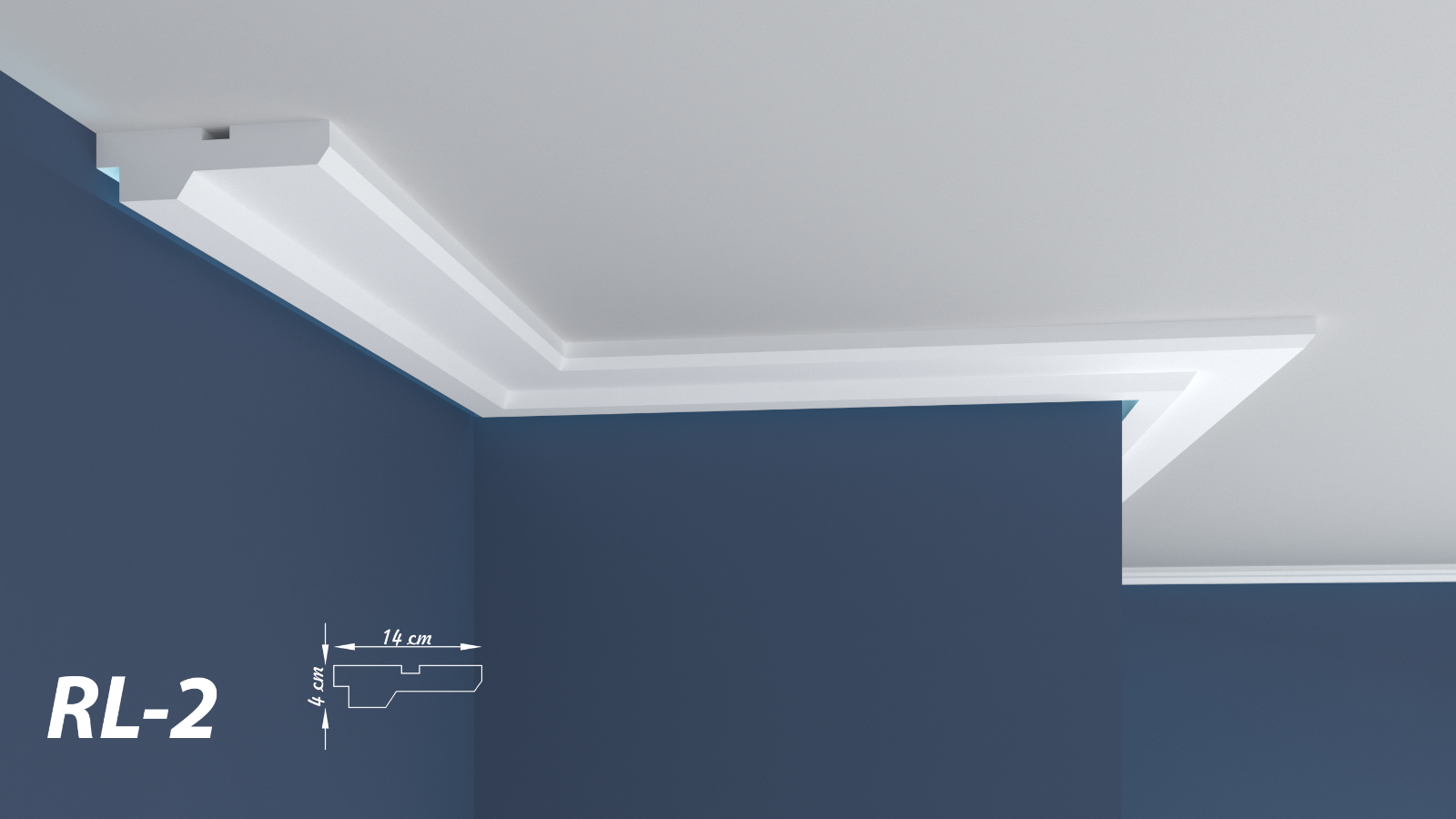 Coving Cornice Moulding Led Type Xps Material For Wall & Ceiling Not Plaster RL2