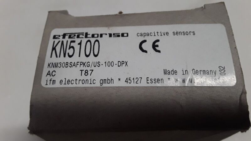 Ifm Capacitive Sensor Kn5100 Knm30bsafpkg/us-100-dpx-kn5100 New Nib