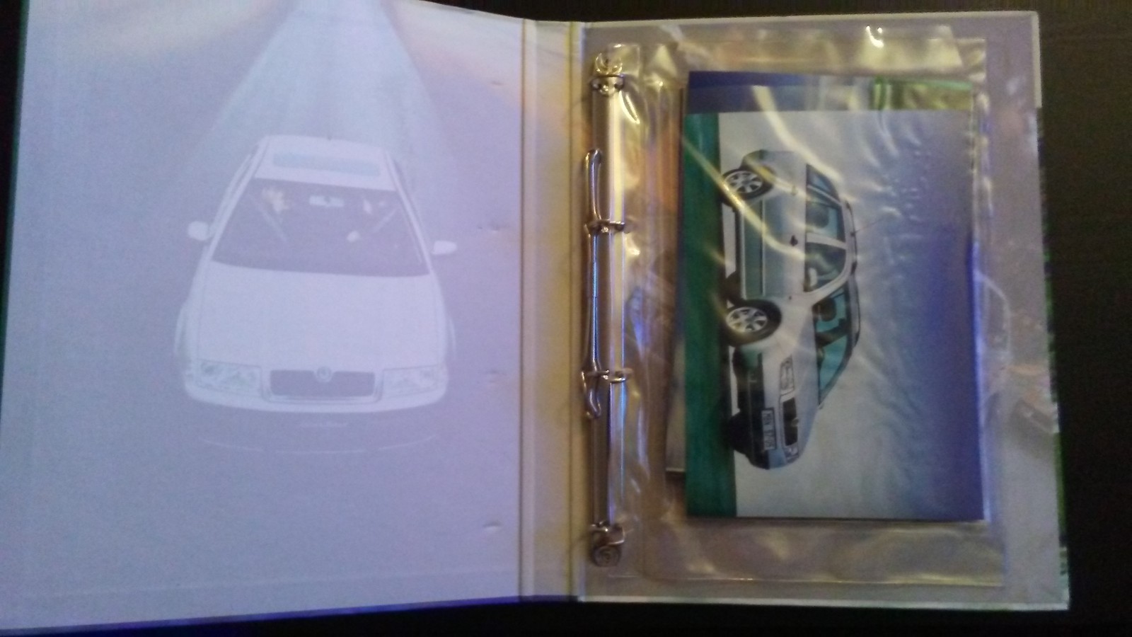 Skoda 2000 Paris Auto Show Press Kit Binder & 2002 Full Line Brochure in German