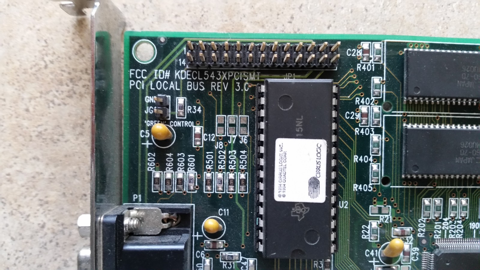 Cirrus Logic CL-GD5436 PCI Video Graphics Card Vintage