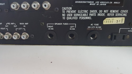 Vintage SOUNDCRAFTSMEN 3000A  AM FM Stereo Receiver parts or repair