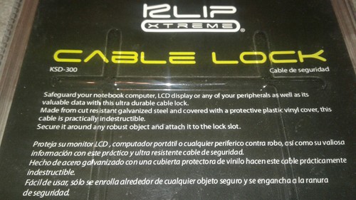 Klip Xtreme KSD-300 Security Cable Lock & Key