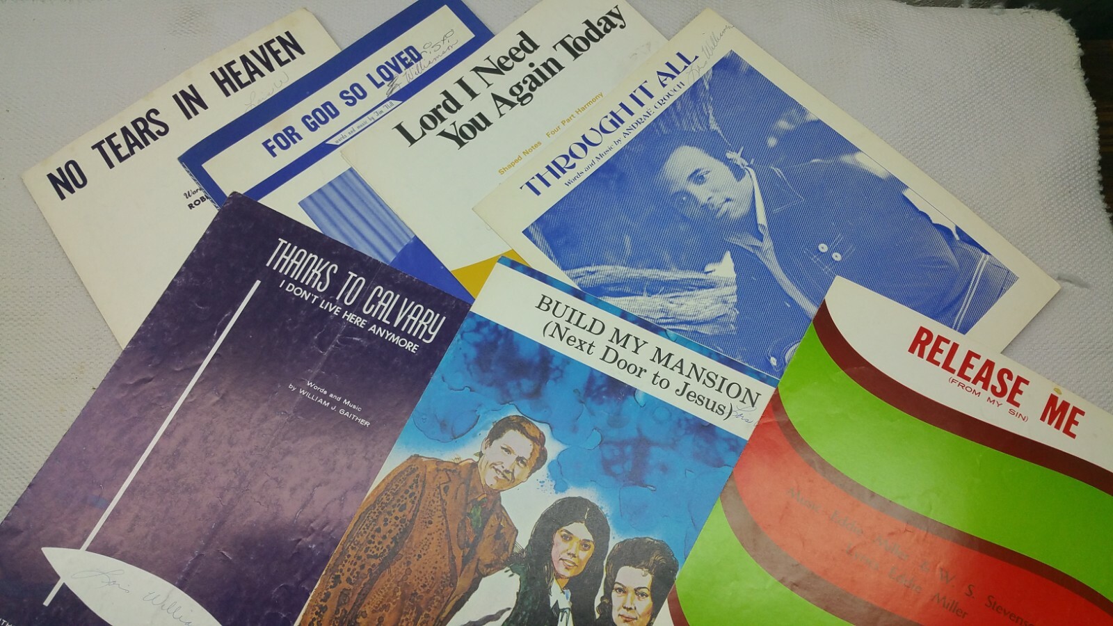 Vintage Christian & Religious Sheet Music 12x9 Many