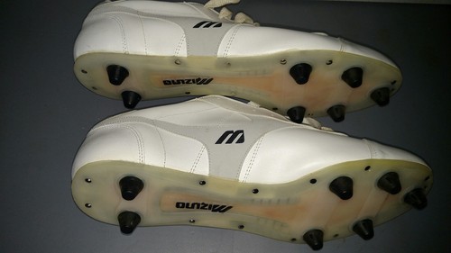Vintage New old Stock Mizuno Football Screw In Cleats Shoes Size 14 White