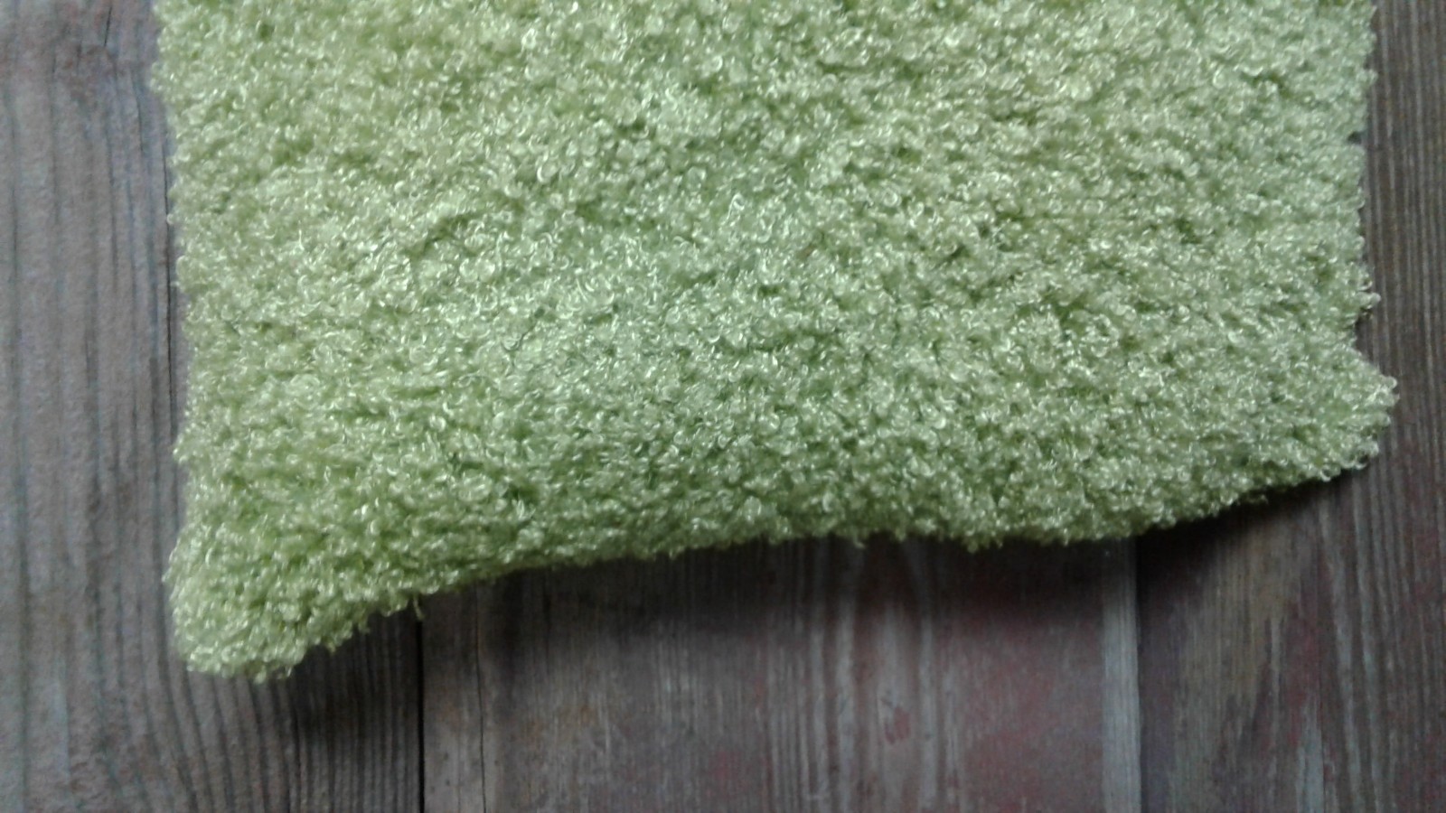 Set of 2 Apple Lime Green Throw Pillows - Very Soft, Curly Texture 16