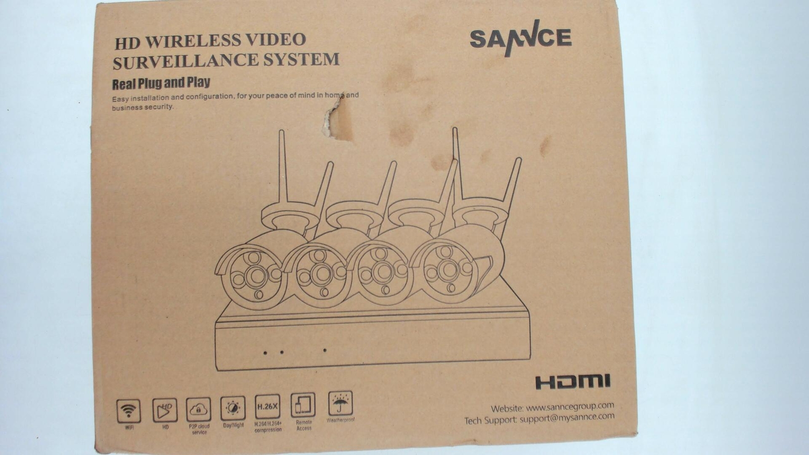 SANNCE 8CH Wireless Security Camera System with 1TB HDD