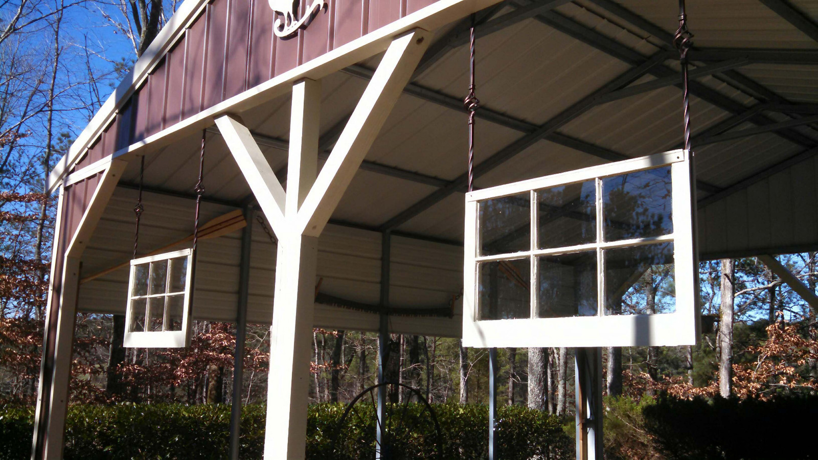 Architectural Salvage ANTIQUE WINDOW PANE FRAME RUSTIC 6 PANE 28X24 THICK GRIDS