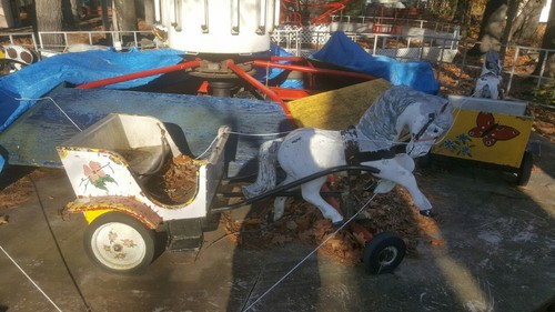 San Antonio KIDDIE PONY CART CARNIVAL RIDE,AMUSEMENT PARK,RENTAL,FFC, vintage