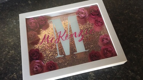 8x10 Shadowbox Personalized Girl Decor