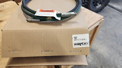 SIMPLEX HD10 10' x 18-K PSI Hydraulic Pump Cylinder Hose 3/8'' ID MALE MALE ENDS