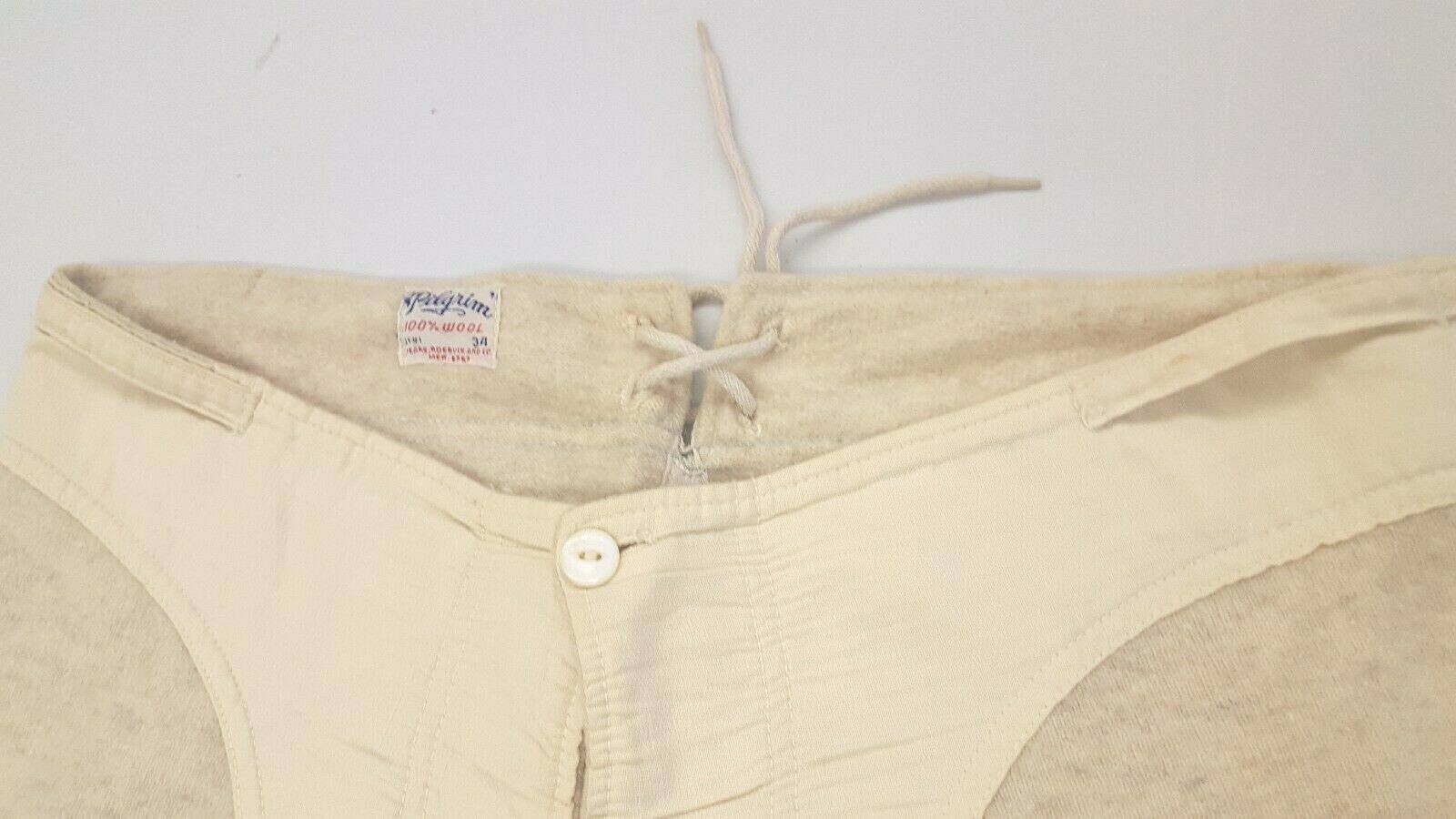Vintage Wool Long Johns Long Underwear Pilgrim Sears Roebuck Men Top38 Bottom 34