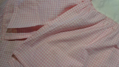 BED SKIRT Baby Bed CRIB Pink & White Checks Ruffles 4 Sides 28
