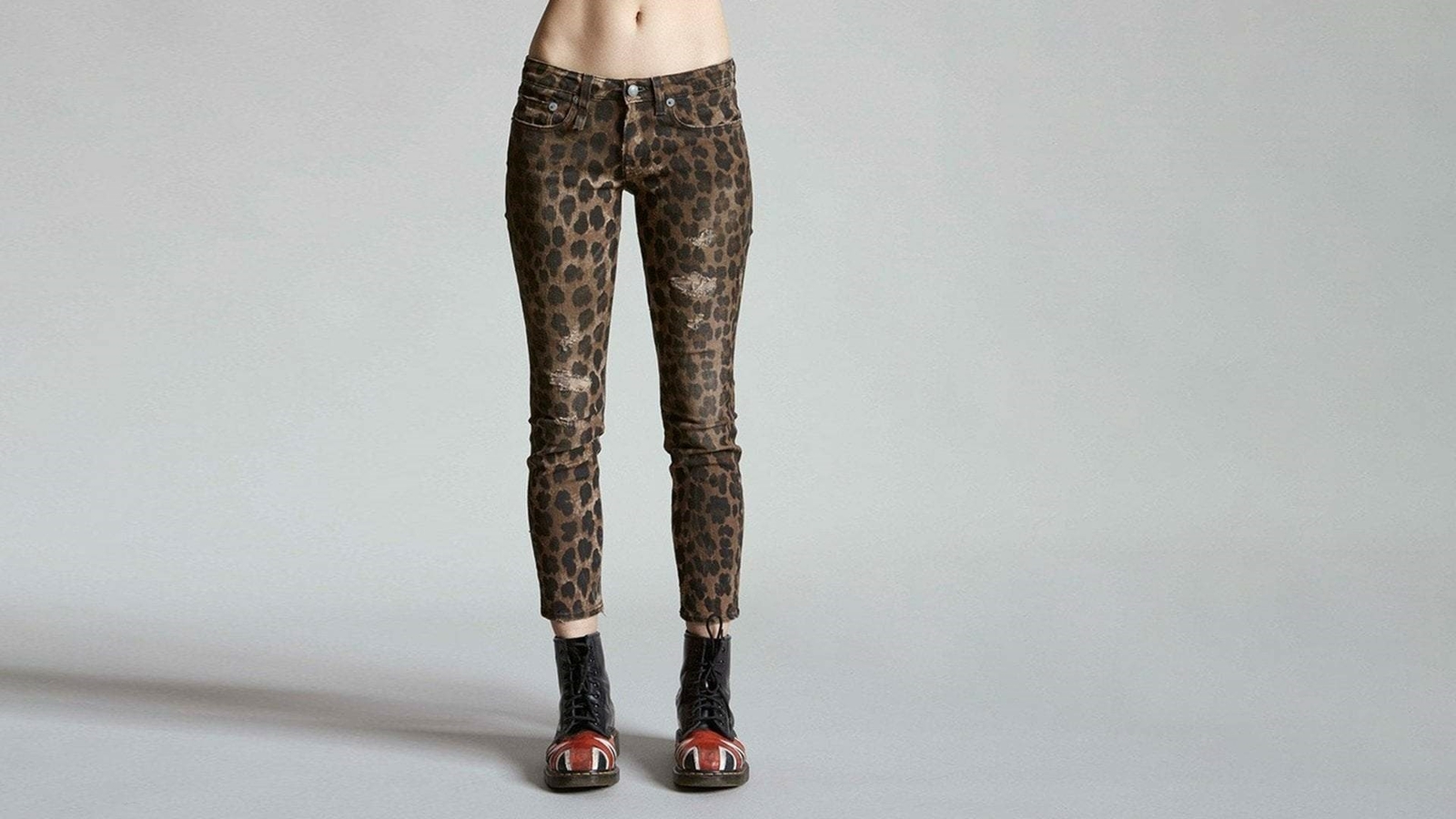 R13 Kate Skinny 267548 Women's Leopard Skinny Pants Size 25