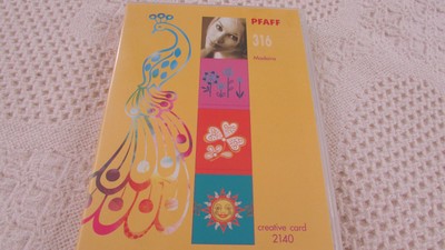 PFAFF 2140/44/70 MADEIRA Design #316 Creative Card/Case/Leaflet Used