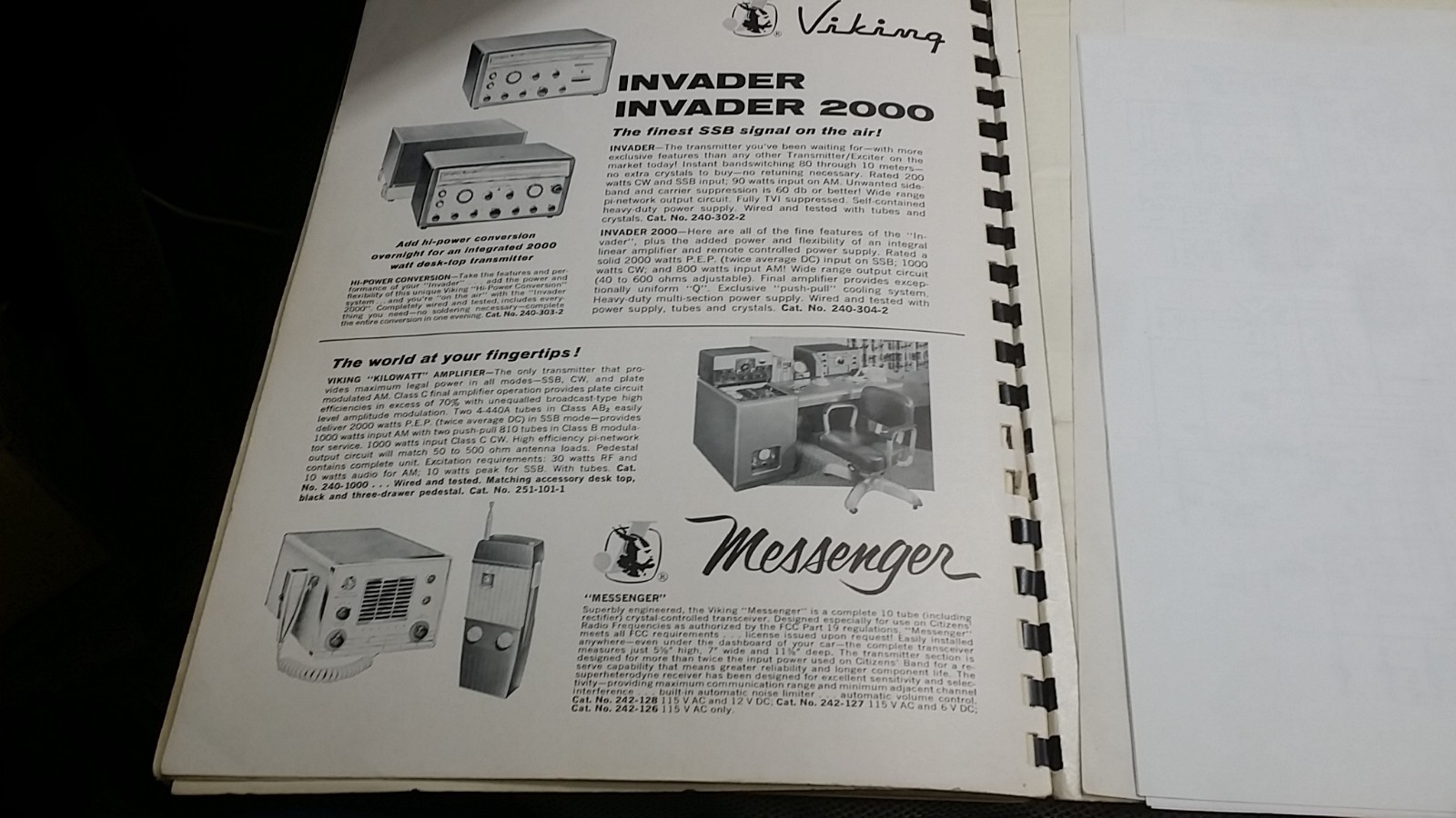 E.F. Johnson Viking Ranger II Manual  + one-piece 11x17 schematic!+Bonus Catalog