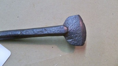 Vintage Forged Metal Wood Handle Horse Hoof  Butteris Blacksmith Farriers Tool