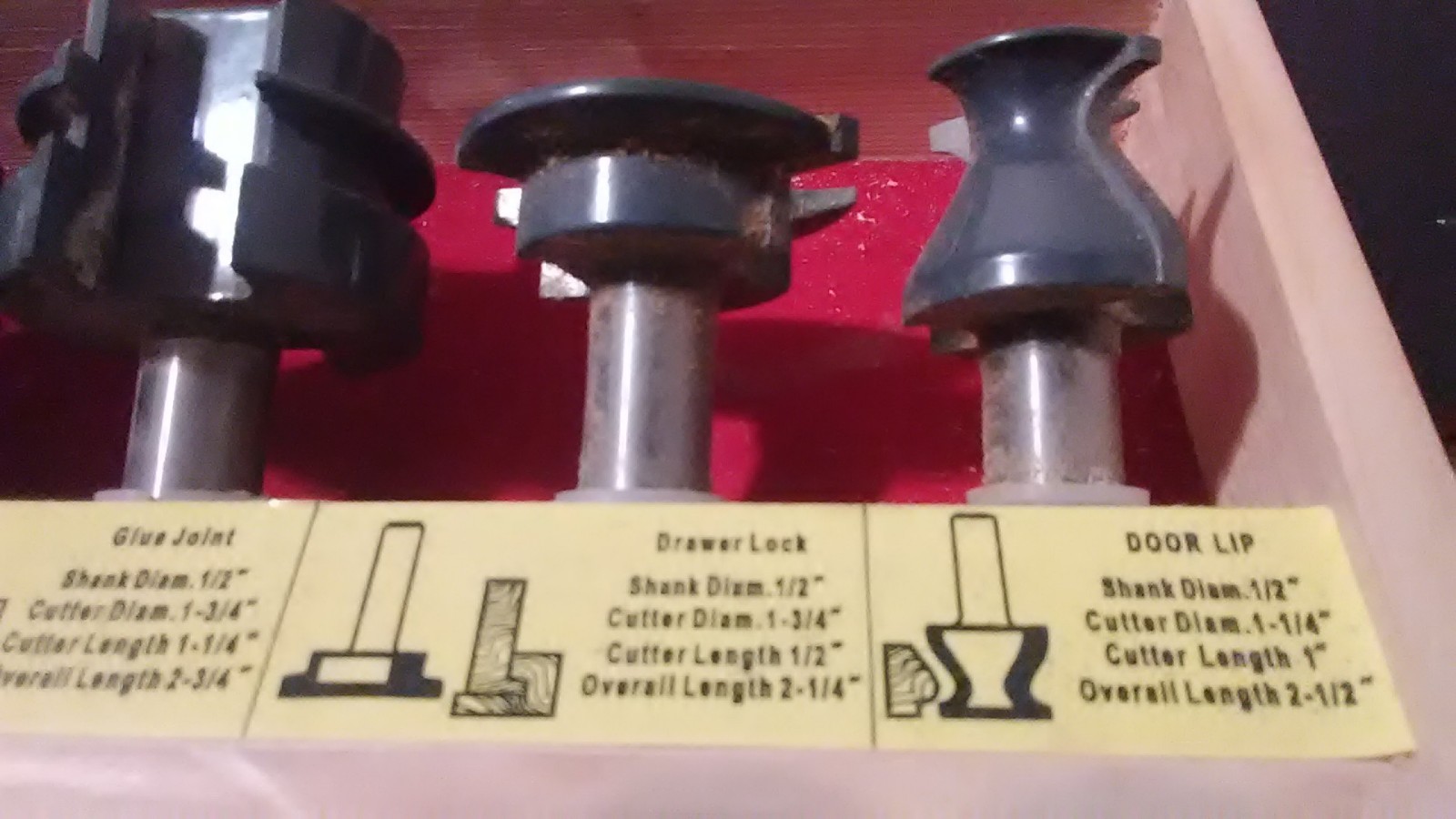 MLCS Woodworking Pro Cabinetmaker Router Bit Set Undercutter 6 Piece set 8389