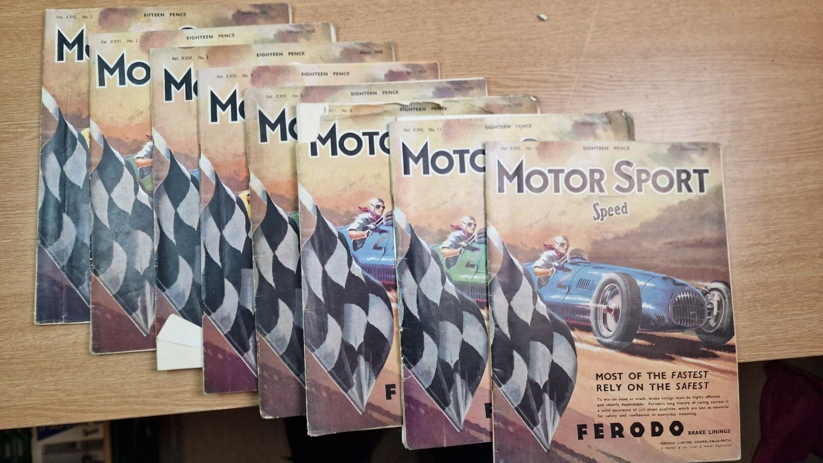 MOTOR SPORT Magazine 1950 8 Issues