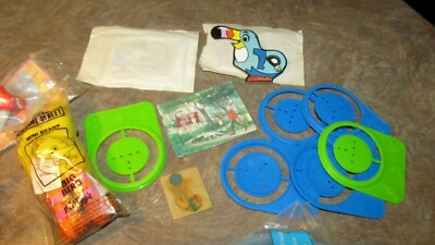 Lot 15 Kellogg's Cereal Tang Toys Pokemon,Kooky Doodles,Big Bird,Snack Container