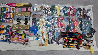 Embroidery Floss Craft Thread Mixed Lot 150+Skeins DMC 25 Anchor Coats