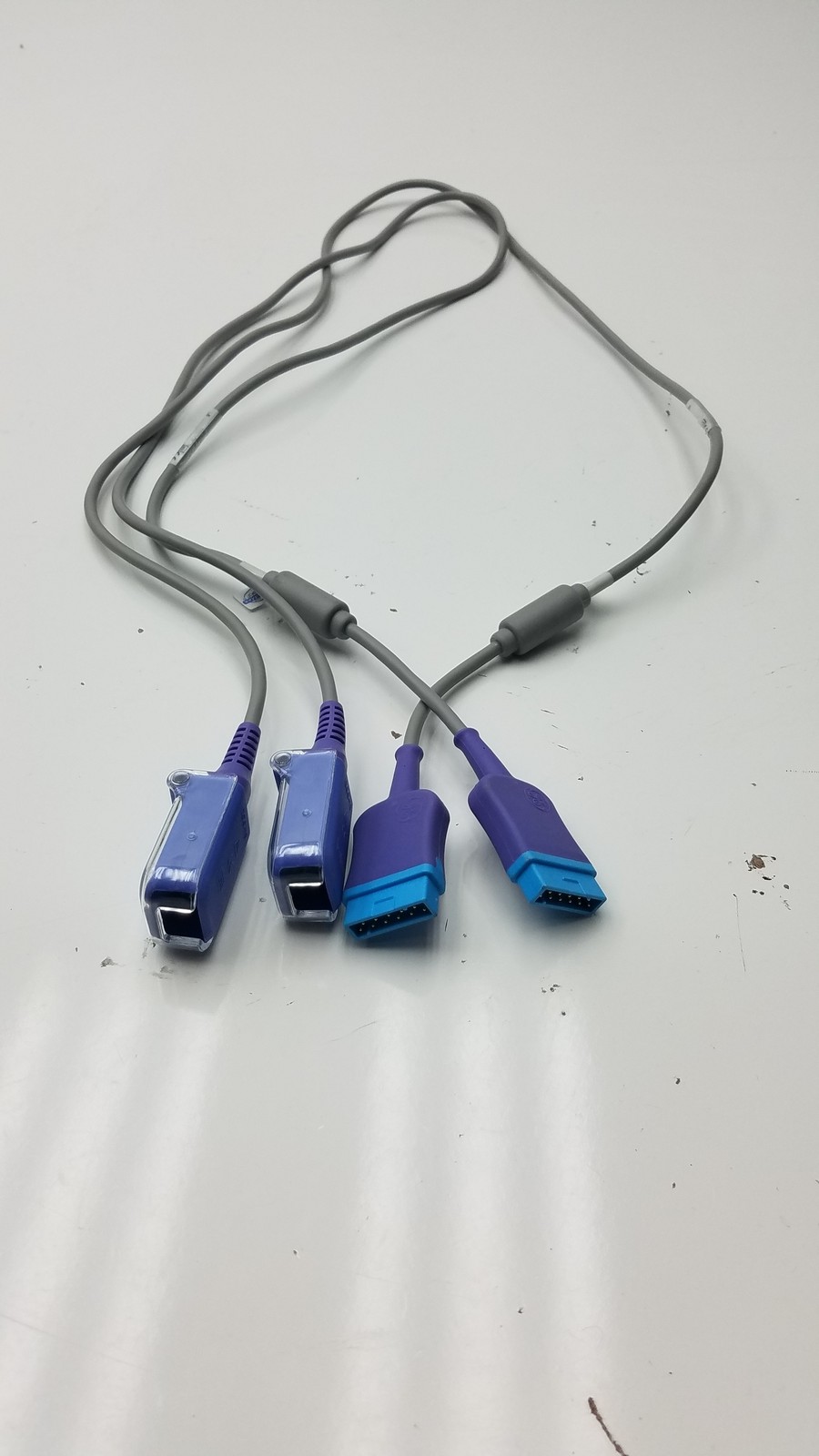 Lot of 2 Nellcor DOC-10 Cable SPO2 Extension Adapter Cable