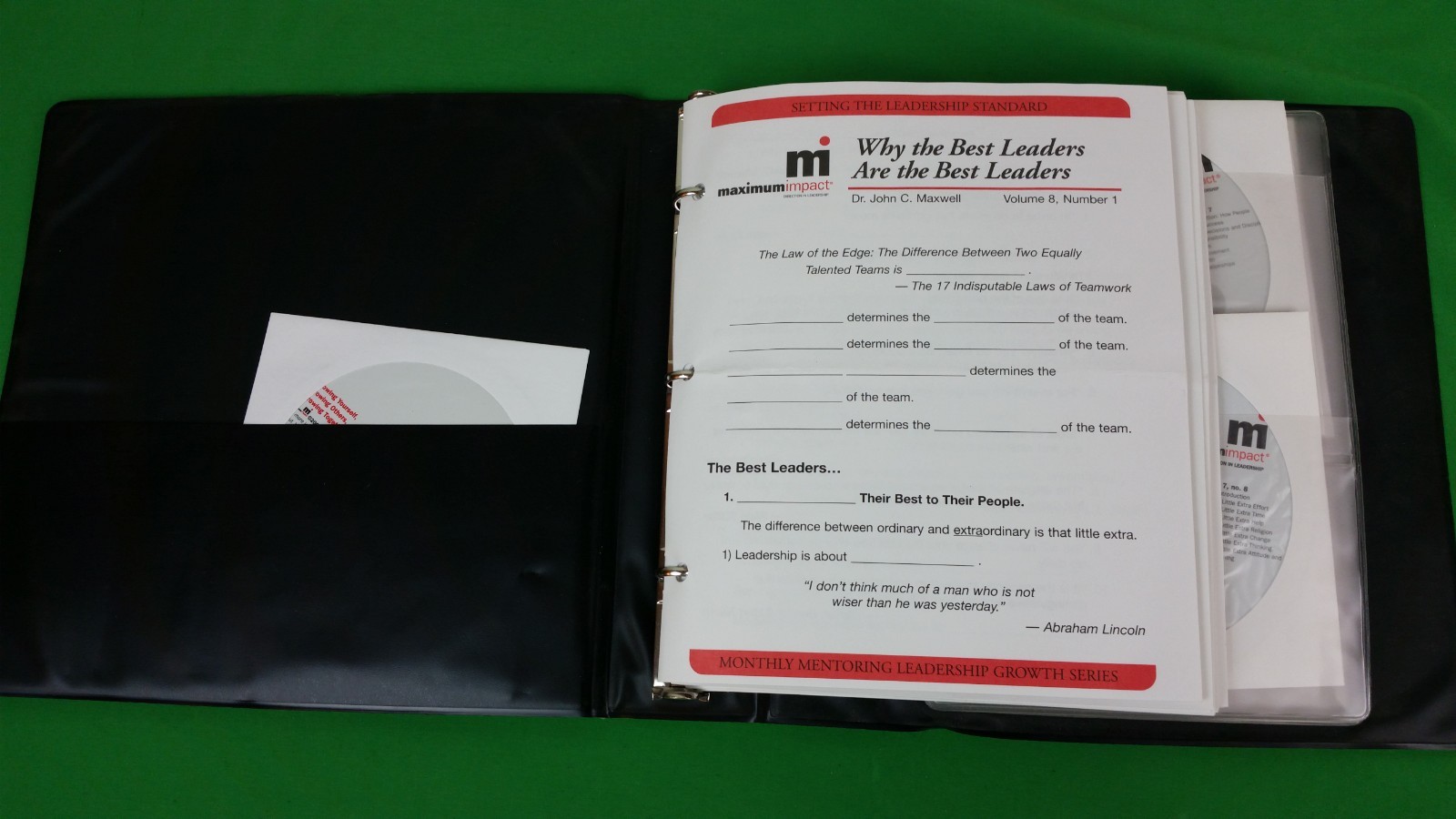 MAXIMUM IMPACT Direction in Leadership John Maxwell, Vol 7.7 - 8.7 Audio CD sets