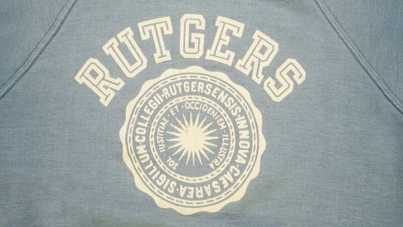 Rare VTG CHAMPION Knitwear Rutgers Short Sleeve Sweatshirt Rare VTG CHAMPION Knitwear Rutgers Short Sleeve Sweatshirt