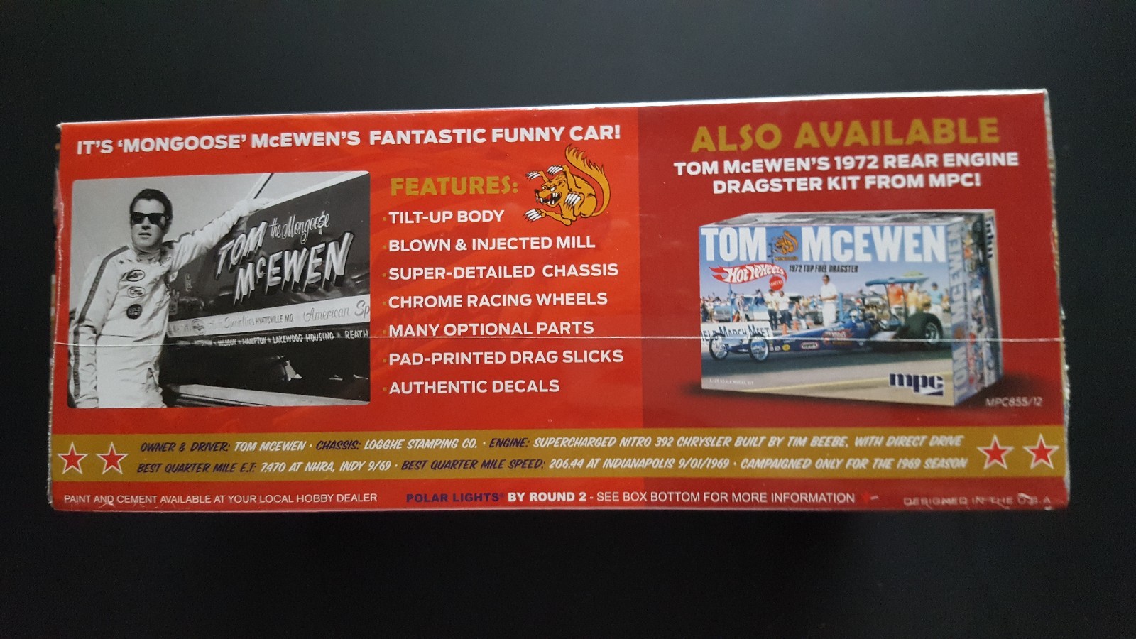 Polar Lights 1:25 Tom Mongoose McEwen 1969 Barracuda Funny Car POL953/12