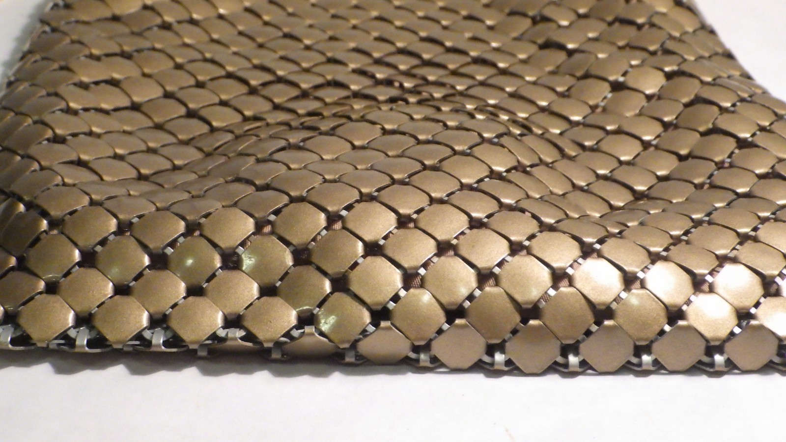 Vintage Whiting Davis Mesh Purse Evening Bag Bronze Metal Large Jumbo 10 In Long