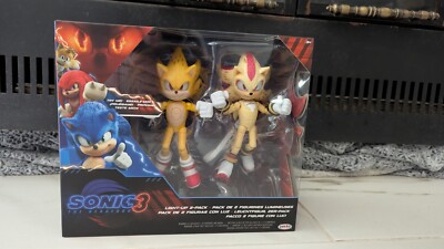 Super Shadow Super Sonic 3 Jakks 5'' Light Up Pack HEDGEHOG Figure