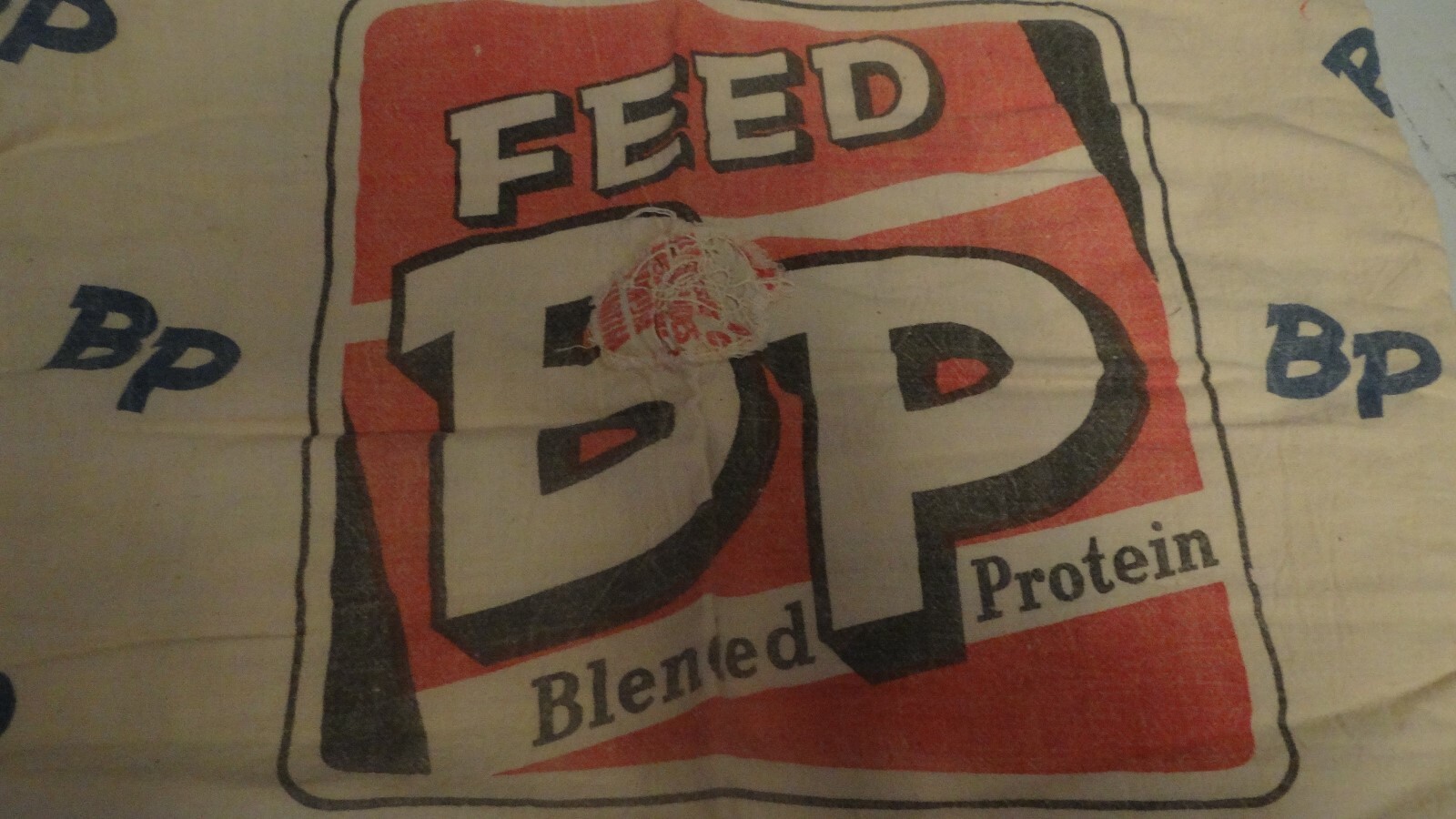 RARE vintage Blended Protein Feedsack Iowa City IOWA 36