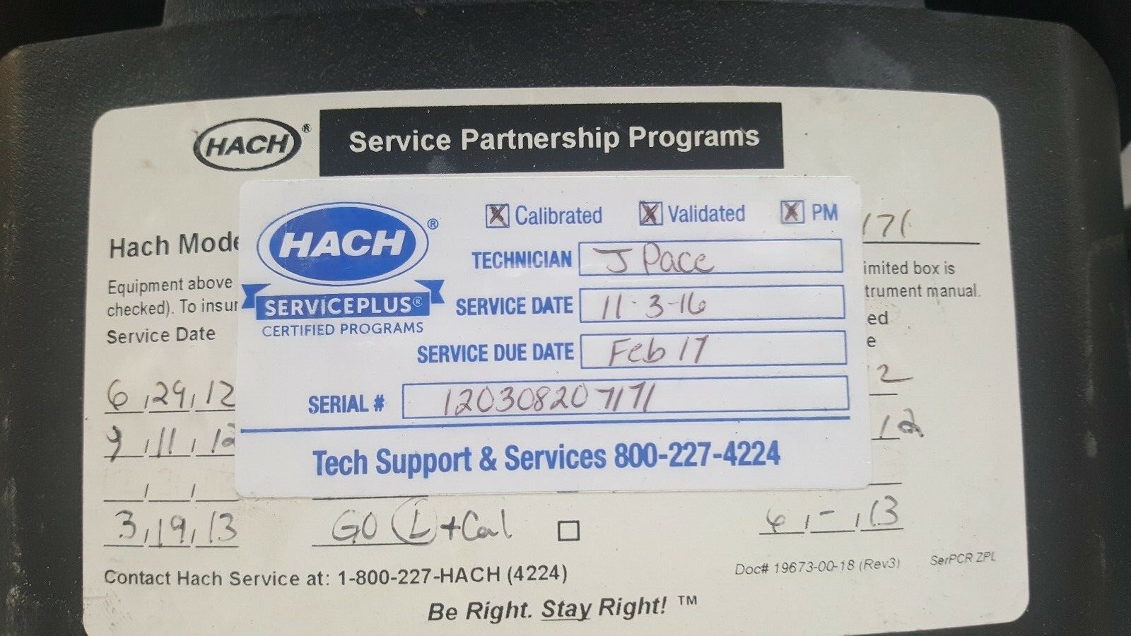 Hach 1720E Turbidimeter Low Range. Powers on. Last serviced 11/2016