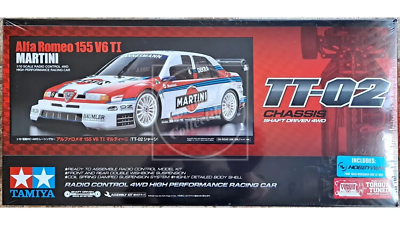 Tamiya 1/10 Alfa Romeo 155 V6 TI 4WD Kit TT-02 Chassis Motor & ESC #58606-60A