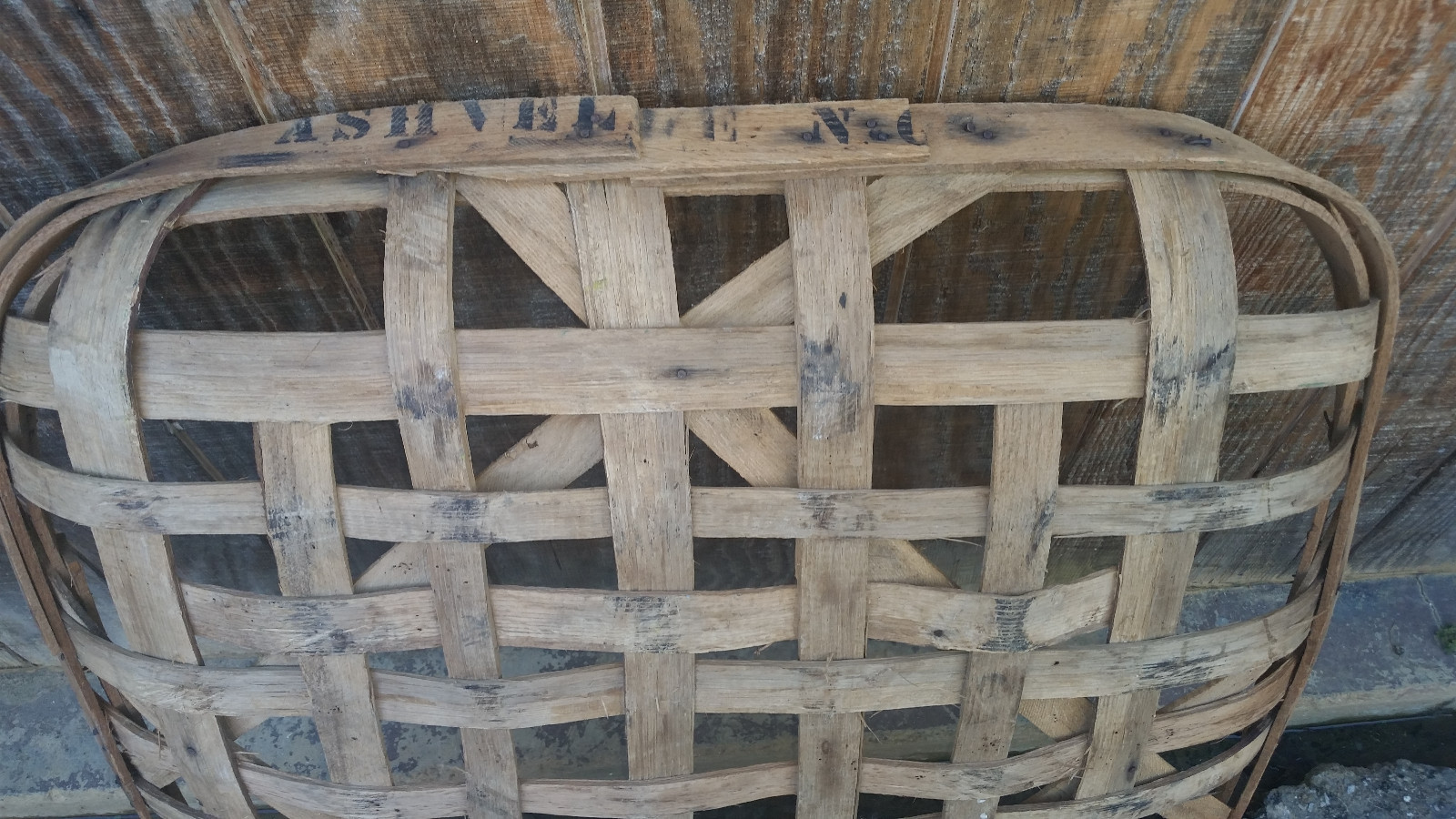 Naive Primitive Tobacco Basket Ashvelle NC Dixie Burley Barn Decor Home Decor