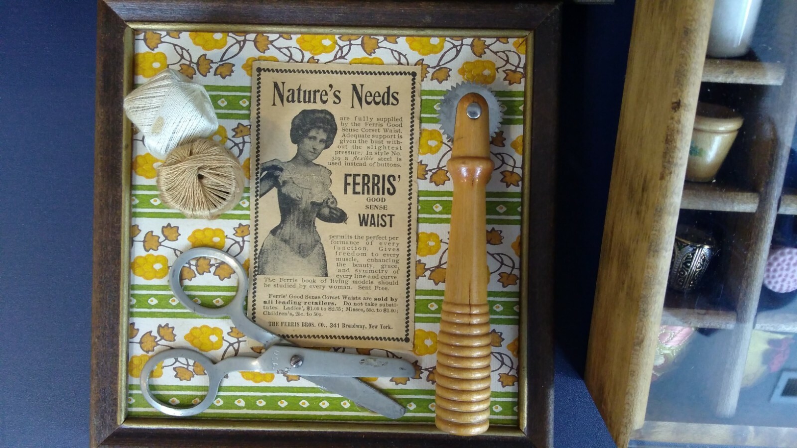 Antique Thimble Collection Complete With (5) Wall Racks and Small Plaque