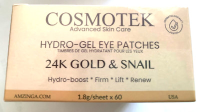 24K Gold and Snail Hydro-Gel Boost Firm Lift Renew Eye Patches (60 patches)