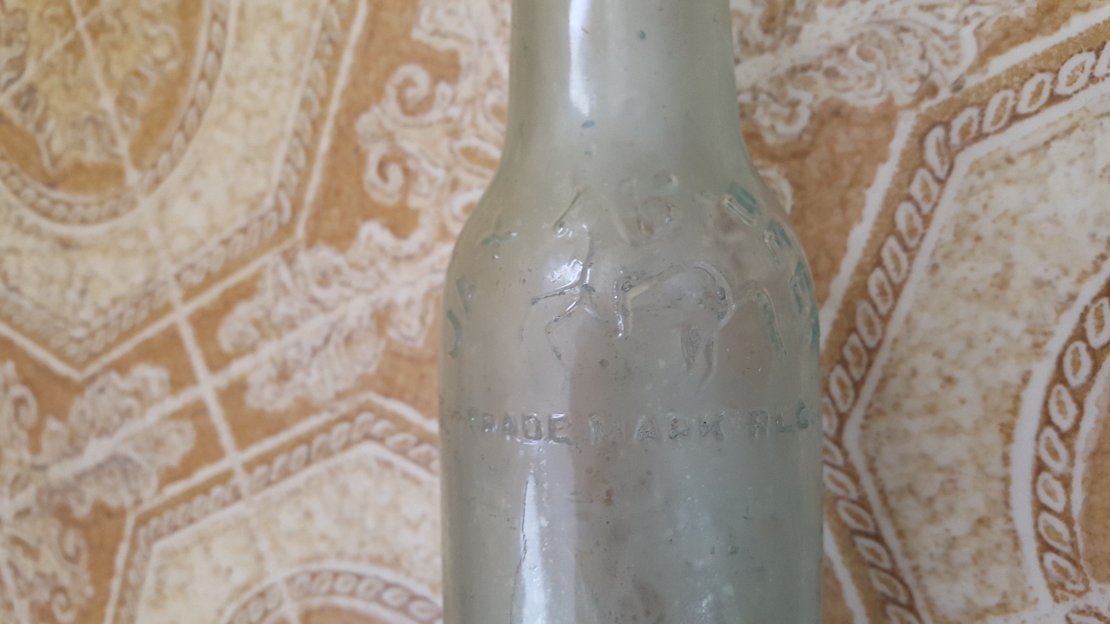 Jax Beer Bottle Vintage Antique New Orleans Jackson Brewing Tinted Green Glass